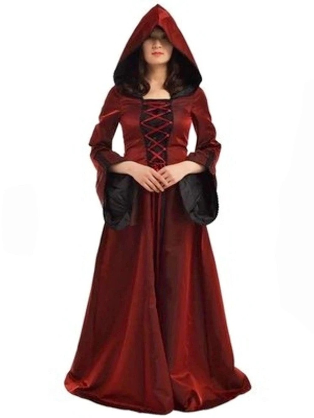 Gothic Witch Hood Maxi Medieval Halloween Costume Cosplay Goth Women’s Size -XL